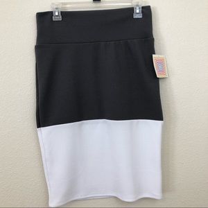 NWT Grey White Color-block Cassie pencil Skirt